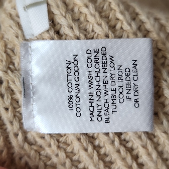 LOFT Camel Tan Boat Neck with Black Side Ties Sweater - Picture 9 of 9